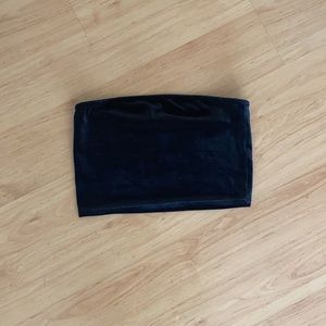 Velvet black tube top